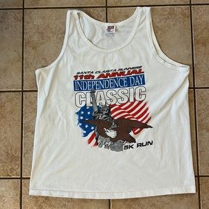 *VTG Single Stitch California July 4‎ Race Tank Top